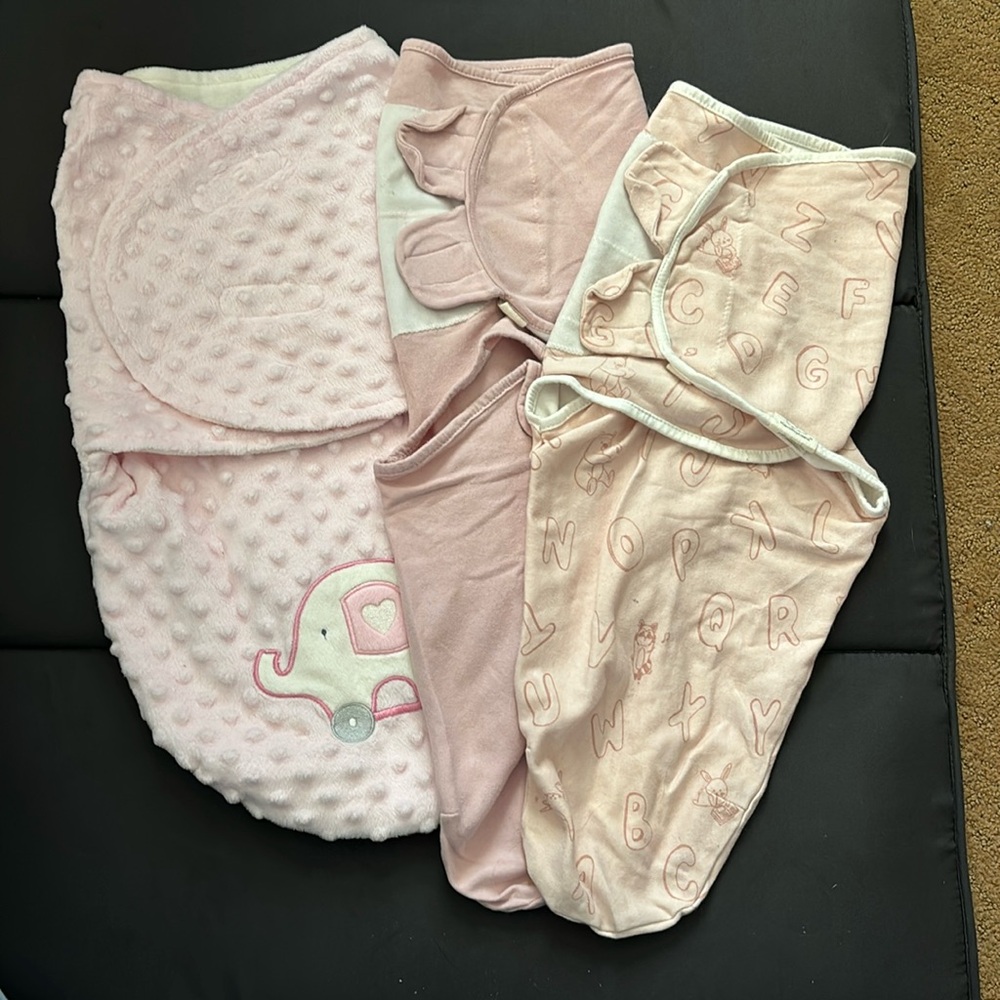 3 swaddle sacks great condition